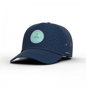 Tehtaan tukkumyynnin mukautettu korkealaatuinen vedenpitävä 5 paneelia säädettävä silmäleikkaus rei\'itetty reikä painettu logo baseball caps Hat