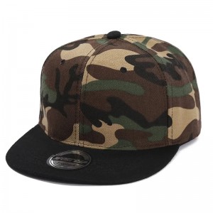 Räätälöity logo yksivärinen hattu Camo Light Plate Flat pitkin baseball Capp -miehiä janaisia ​​kesän hip hop rullalauta snapback caps